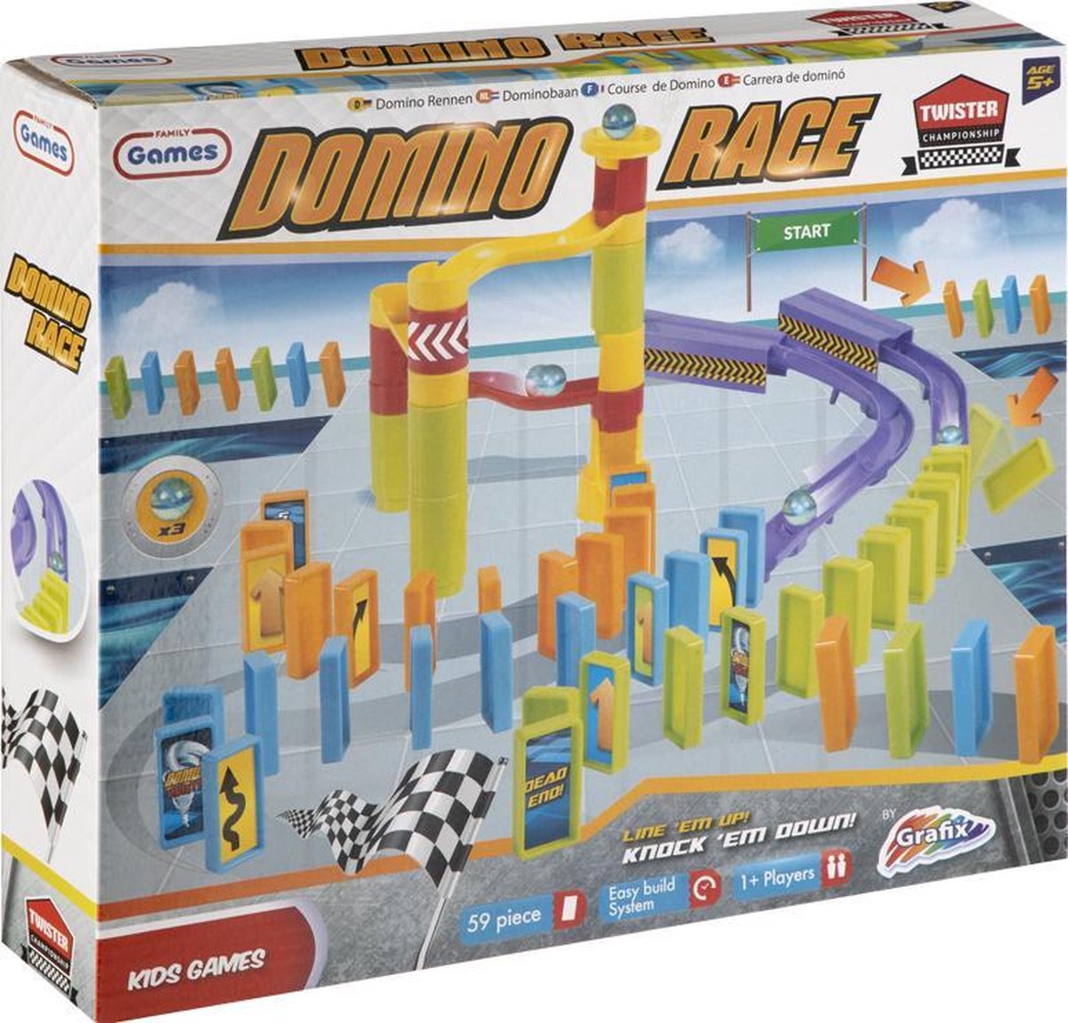 Grafix Domino | 59-delig | bouw gemakkelijk een prachtige dominobaan!
